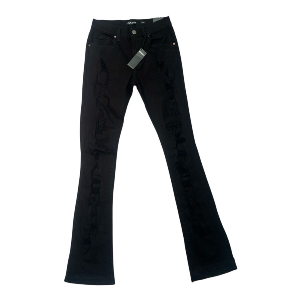 Sz Various Black Distressed Skinny stack Jeans